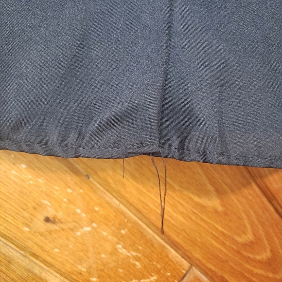 Rosebud II vintage black sheer large button down long sleeved shirt - Picture 6 of 13